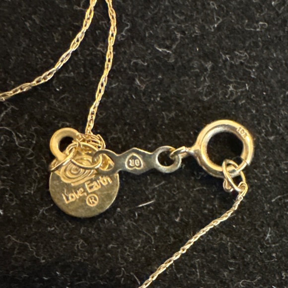 Vintage LOVE EARTH Sterling Silver Tree of Life Pendant Necklace 10K Gold Chain - Picture 6 of 8